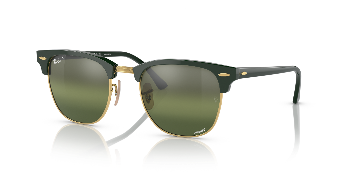 CLUBMASTER CHROMANCE - Verde lustruit pe auriu, argintiu/verde