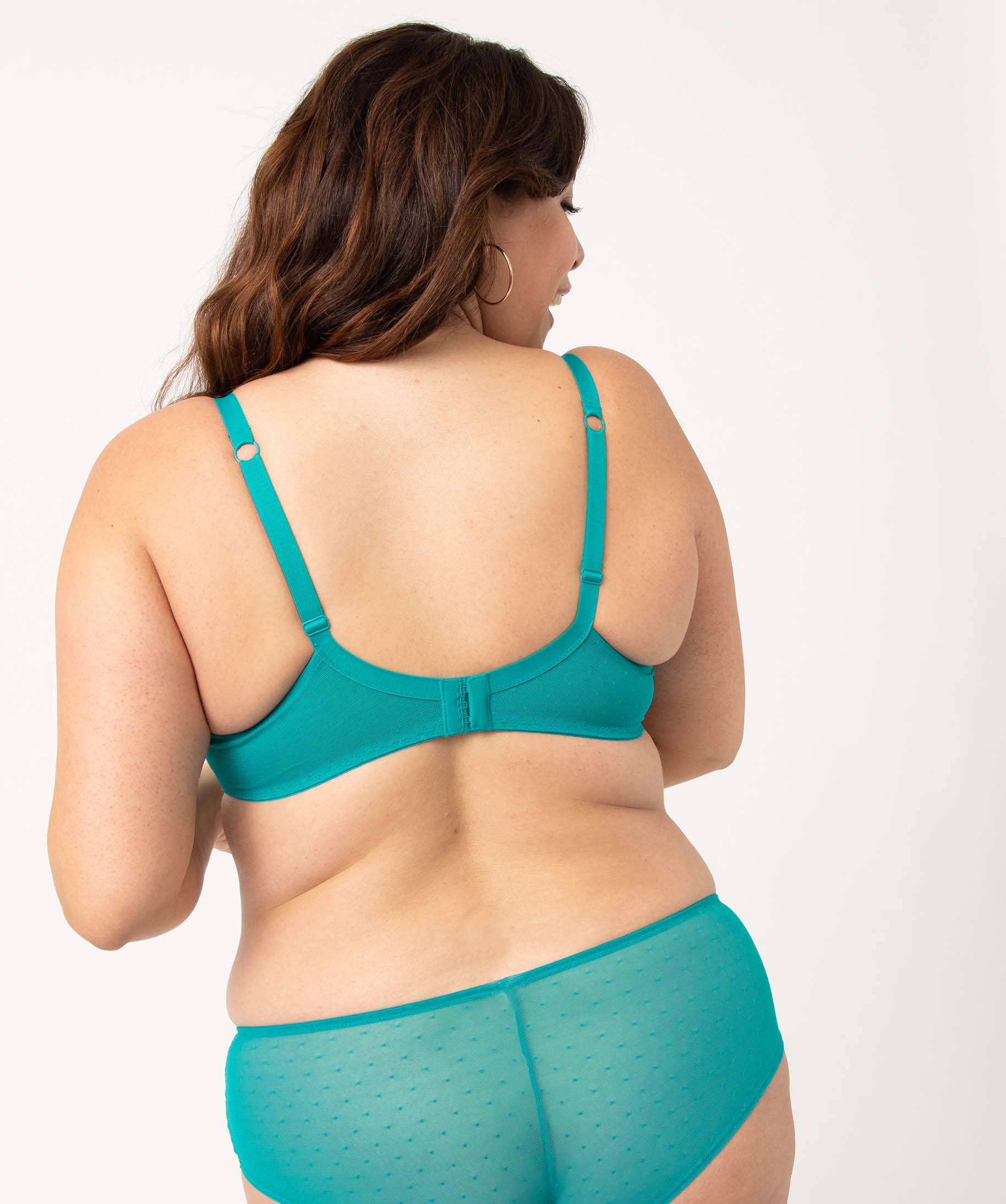 Soutien-gorge grande taille à armatures et coques fines vert | GEMO