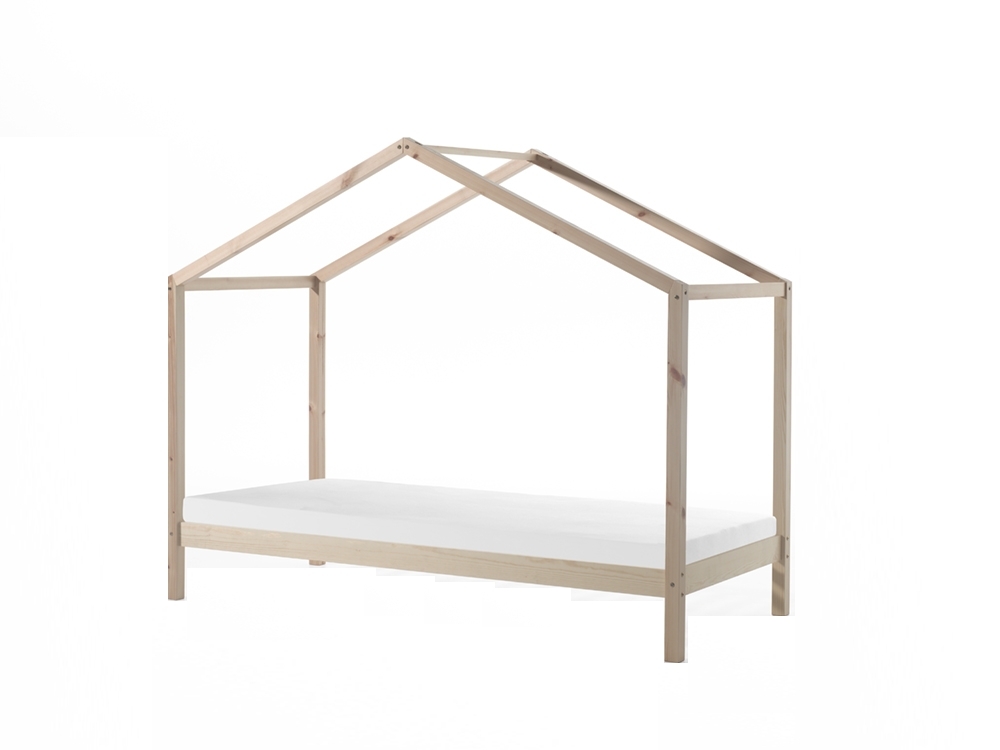 VIPACK Dallas 3 Hausbett 90 x 200 cm Liegefläche, Natur