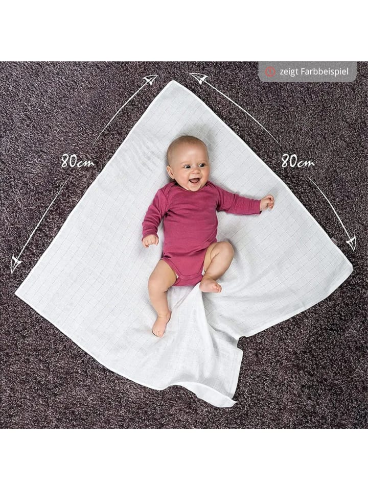 Makian Mullwindel / Mulltuch 10er Pack 80 x 80 cm - Mint in gruen günstig kaufen onesize