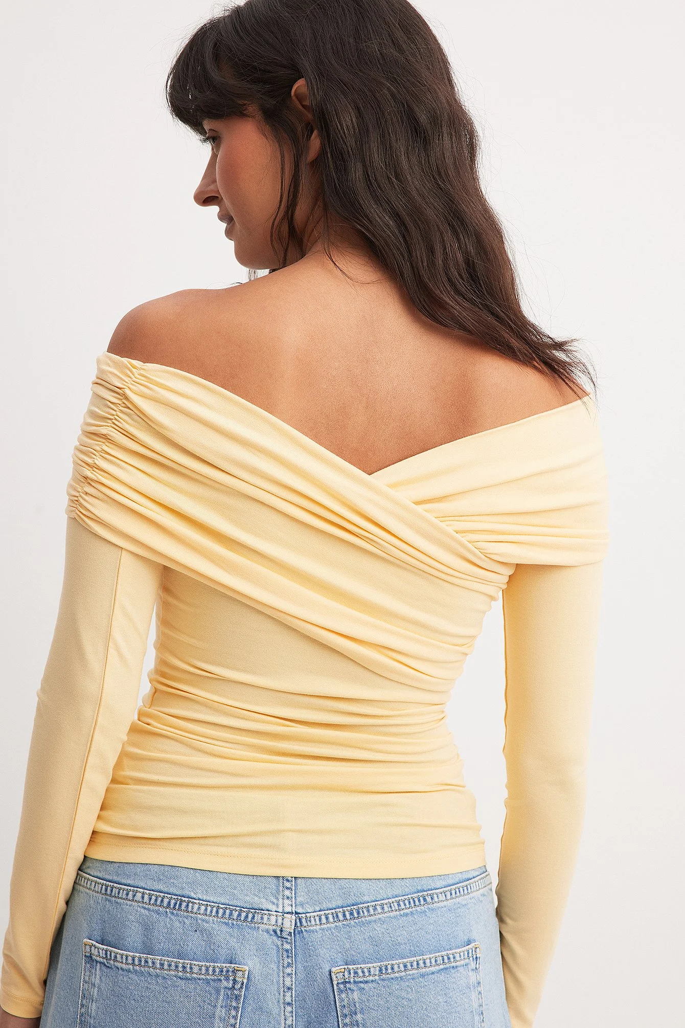 Soft Line Off Shoulder Draped Top