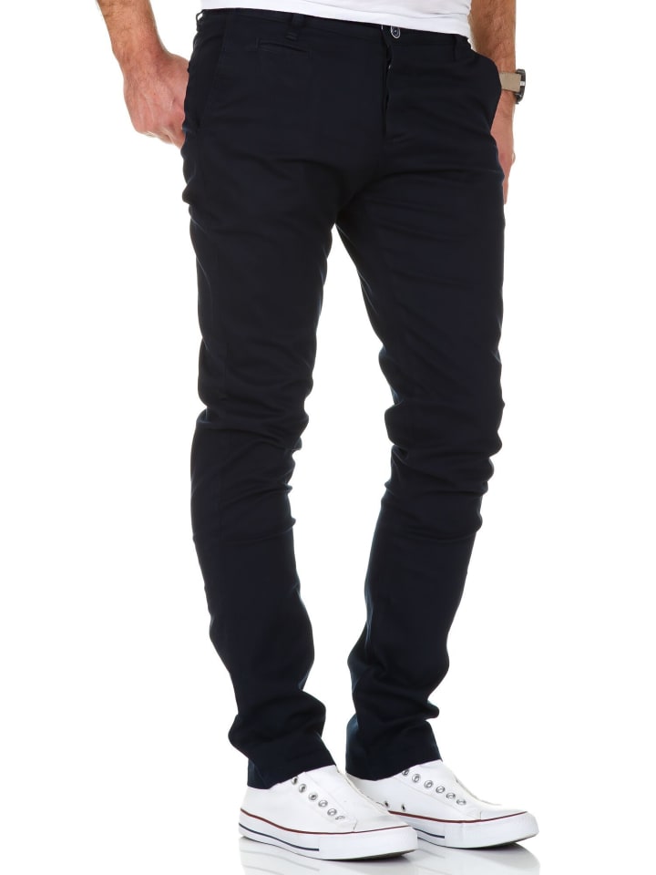 Amaci&Sons Slim Fit Chino mit Stretch ATLANTA in Navyblau günstig kaufen