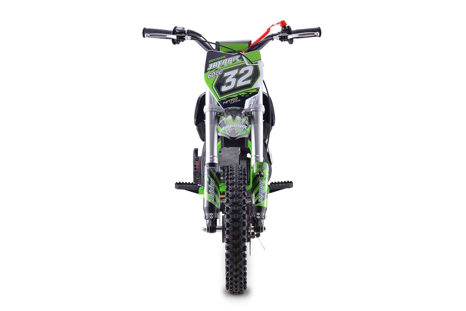 Nitro Motors Dirt-Bike Jafaar XXL Tuning 60cc 12/10 Zoll Pullstart Dirtbike Crossbike, 1 Gang