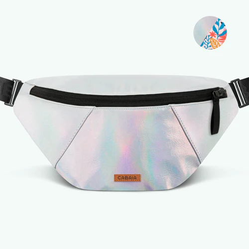Large silver Rennes fanny pack