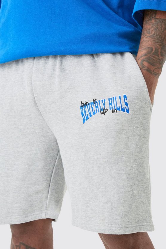 Plus lockere Jersey-Shorts