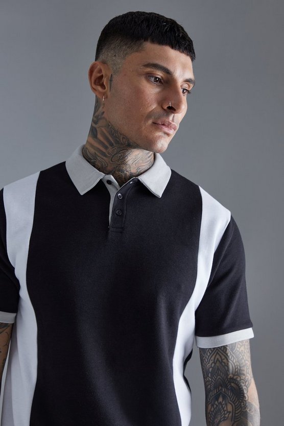 Tall Slim-Fit Colorblock Poloshirt