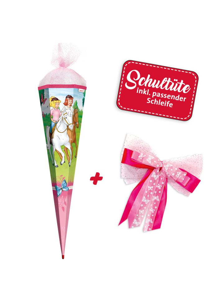 ROTH Set Schultüte groß Bibi & Tina 85 cm mit LED-Schleife in Bunt günstig kaufen onesize