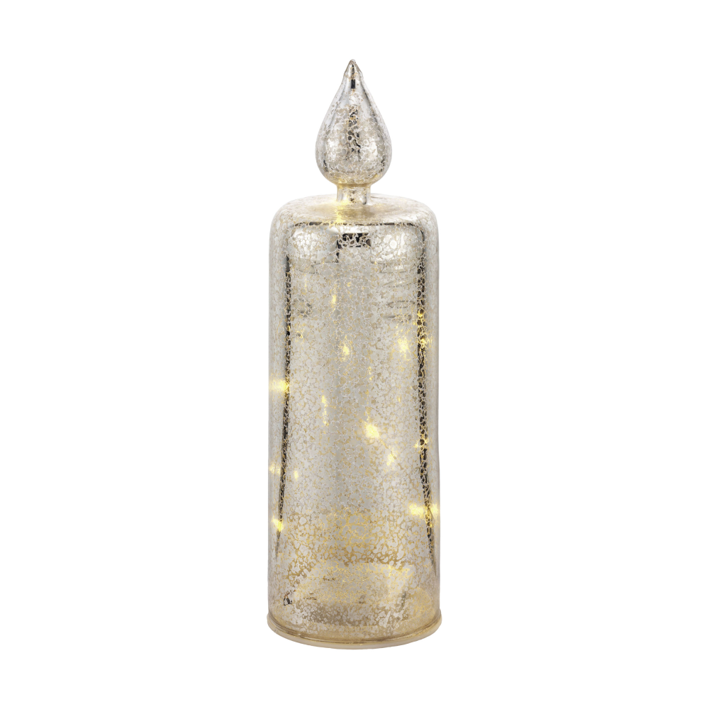 Deko-LED-Kerze silber