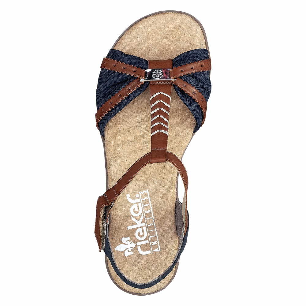 RIEKER Klassische Sandalen blau