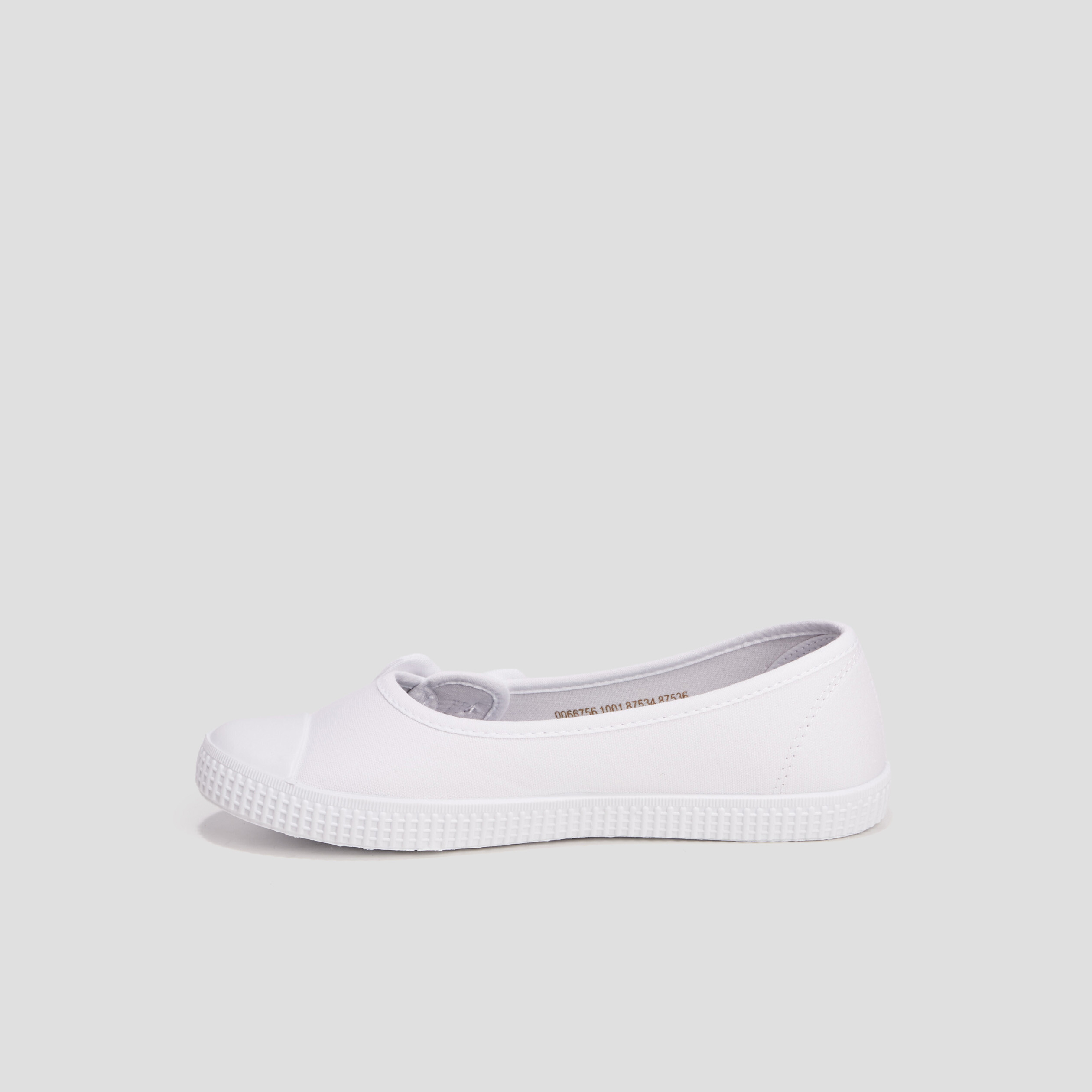 Ballerines en toile avec noeuds blanc femme | La Halle