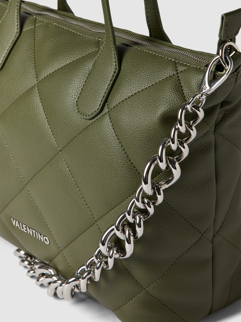 Tote Bag mit Label-Details Modell 'COLD' in khaki