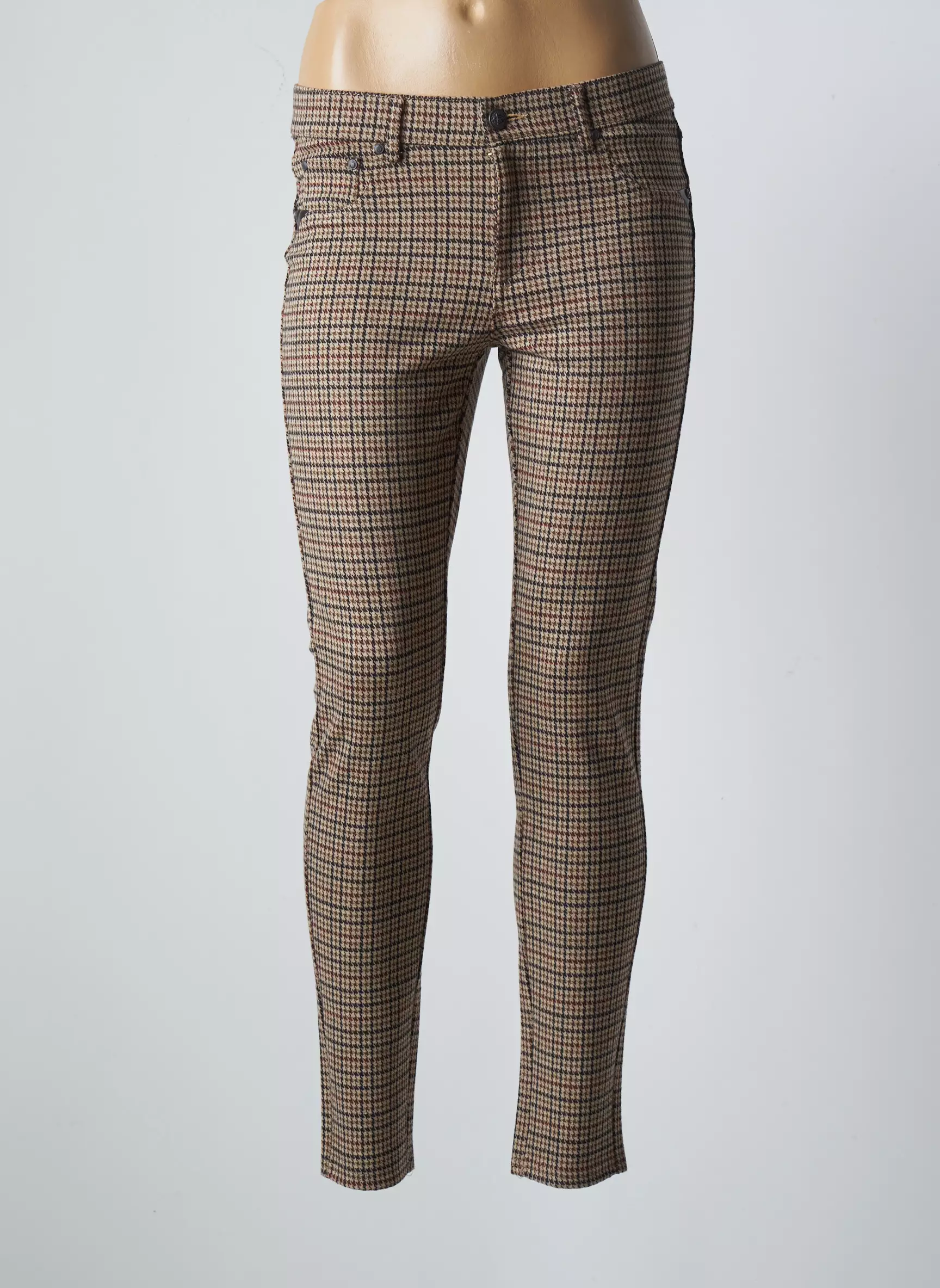 Lcdn Pantalons Slim Femme couleur marron