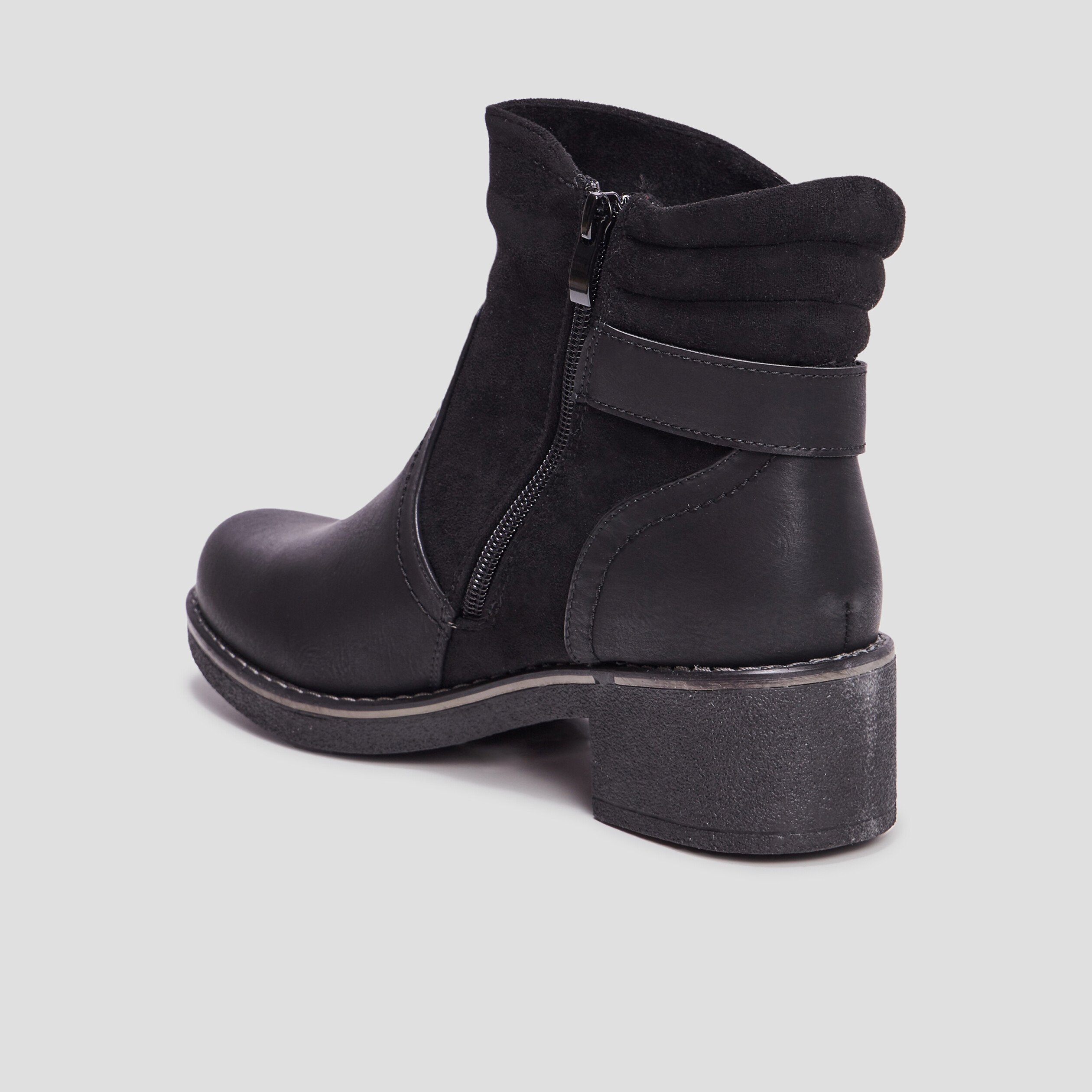 Bottines à talons pied large noir femme | La Halle