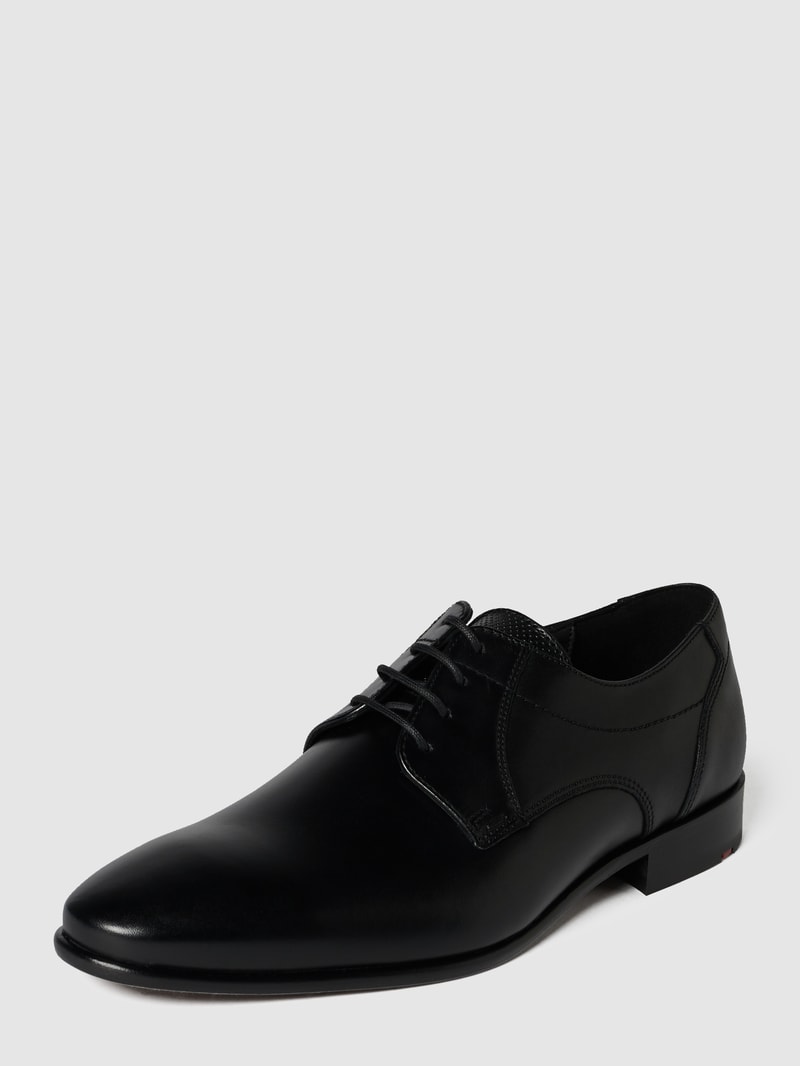 Derby aus Leder Modell 'Manon' in schwarz