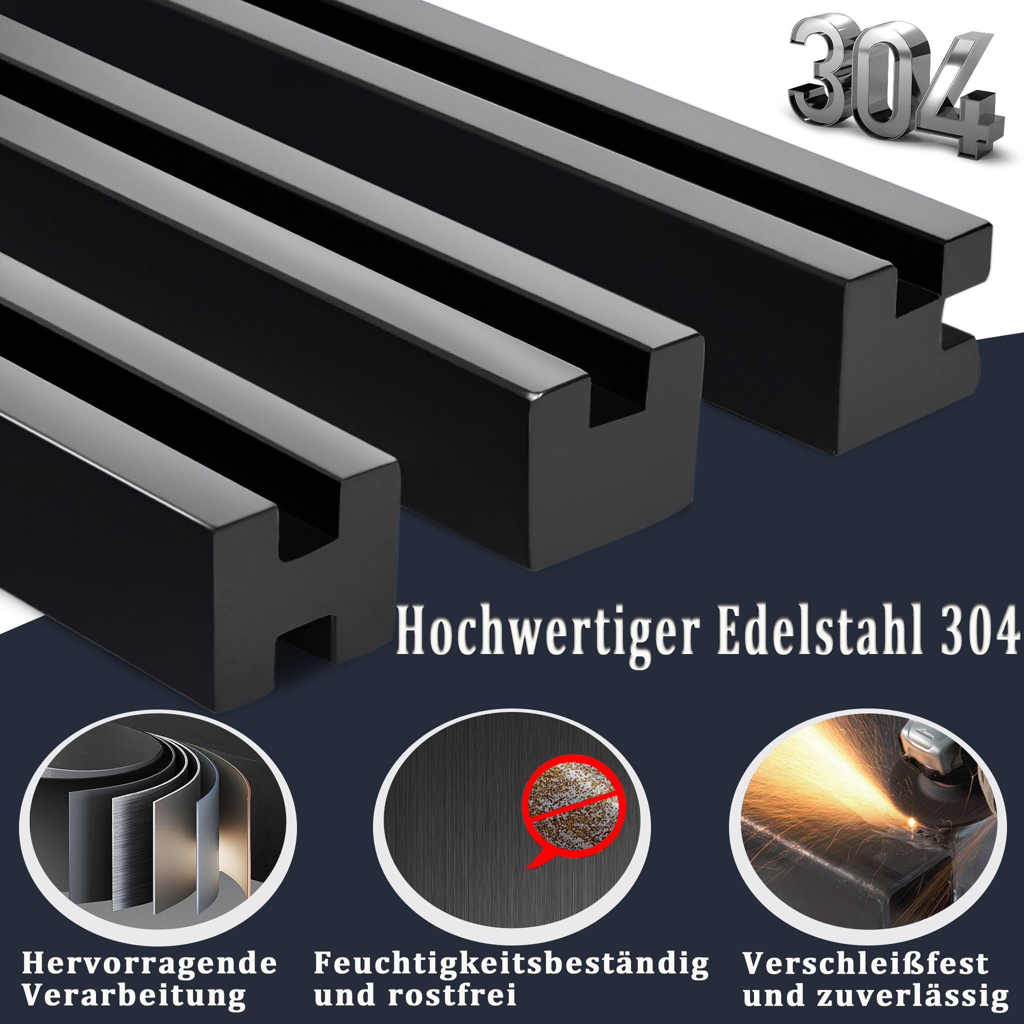 AUFUN Zaun Glas Geländerpfosten Glashalter Edelstahl Silber Glasklemme, 10-12mm, (Glas-Geländerpfosten, Glas-Balustradenpfosten), Sichtschutz, Windschutz für Gehärtetes Glas Werden 85cm / 95cm
