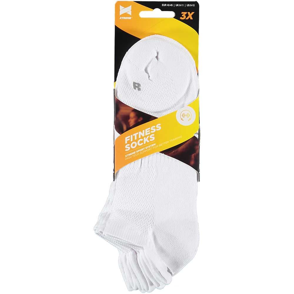 Xtreme 9 Paar weiße Fitness-Sneakersocken