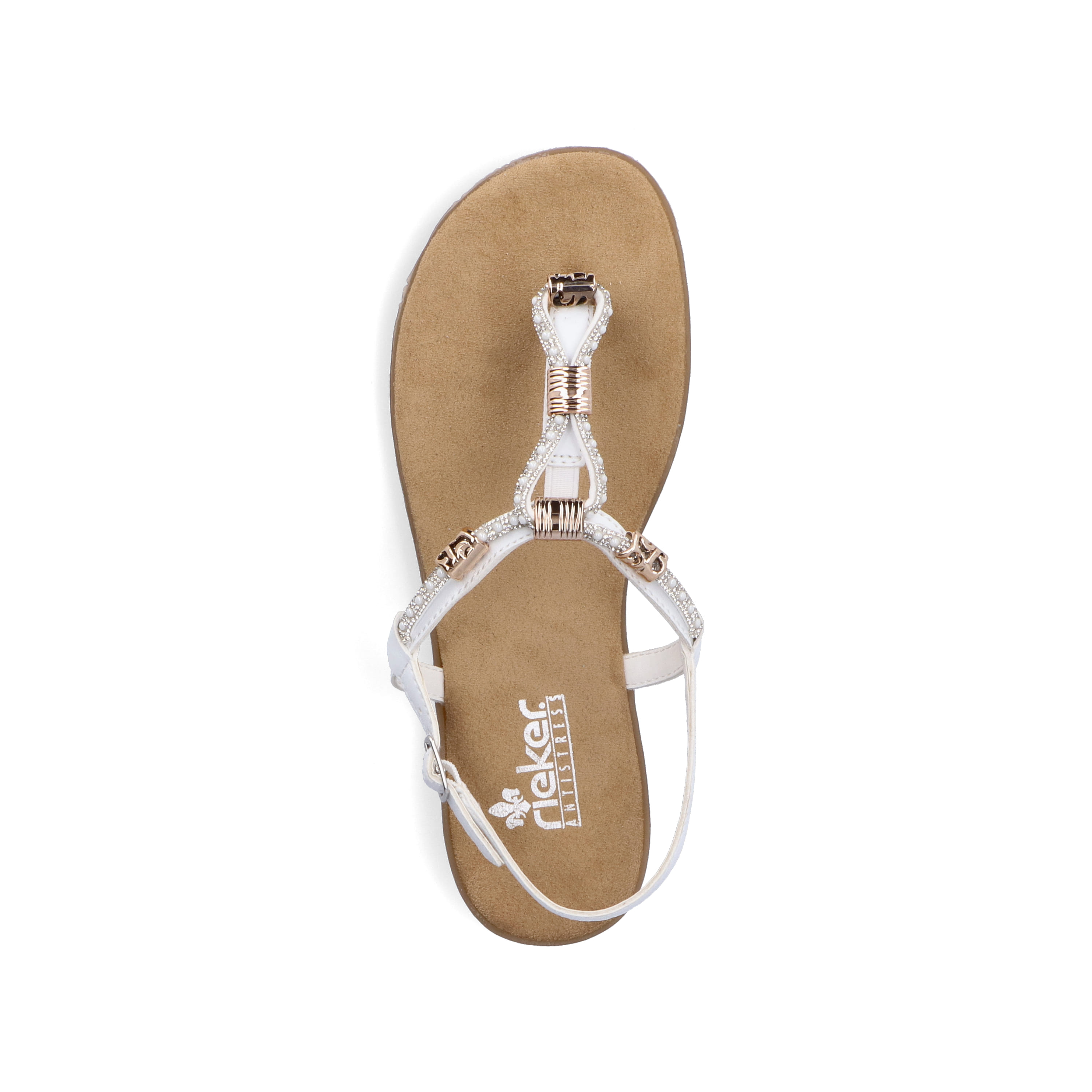 Rieker Damen Riemchensandalen kristallweiß