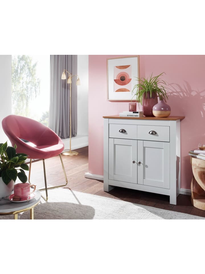 KADIMA DESIGN Sideboard mit 2 Schubladen 79x81x34,5 cm Kommode / Eiche Modern, günstig kaufen onesize
