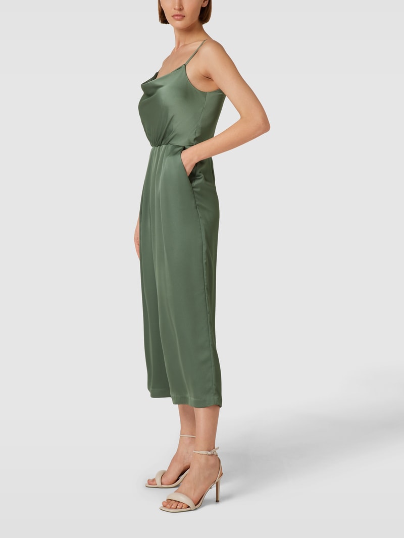 Jumpsuit mit Wasserfallausschnitt in grün