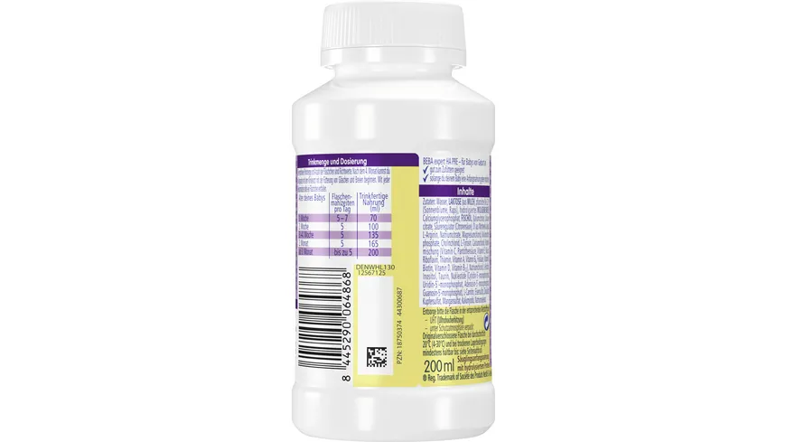 NESTLE BEBA Expert HA PRE Säuglingsanfangsnahrung von Geburt an 200 ml