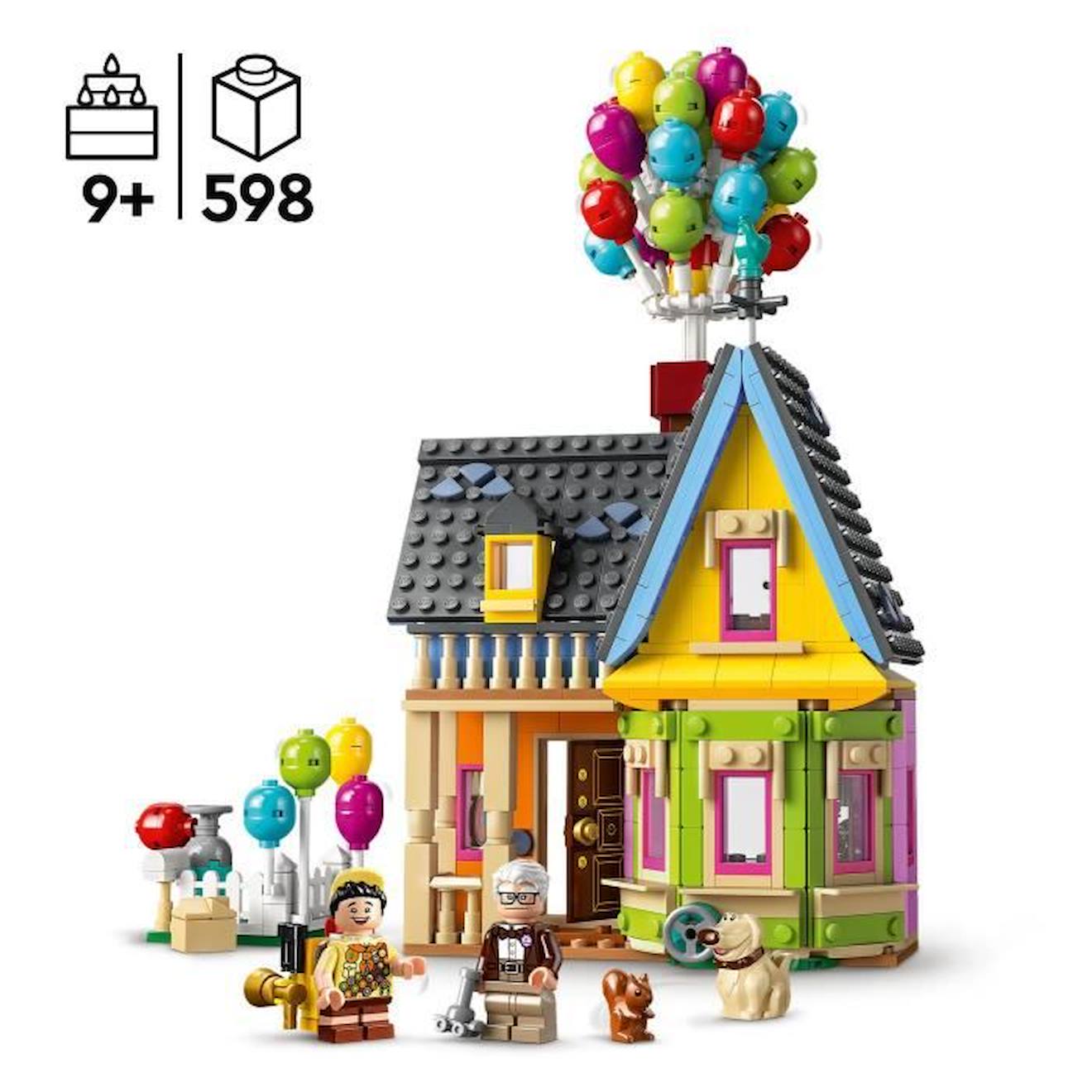 LEGO® DS et Pixar 43217 La Maison de « Là-haut », Jouet 100ème Anniversaire DS blanc