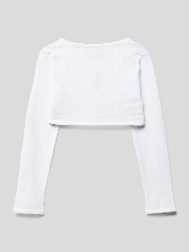 Bolero mit Effektgarn in weiß