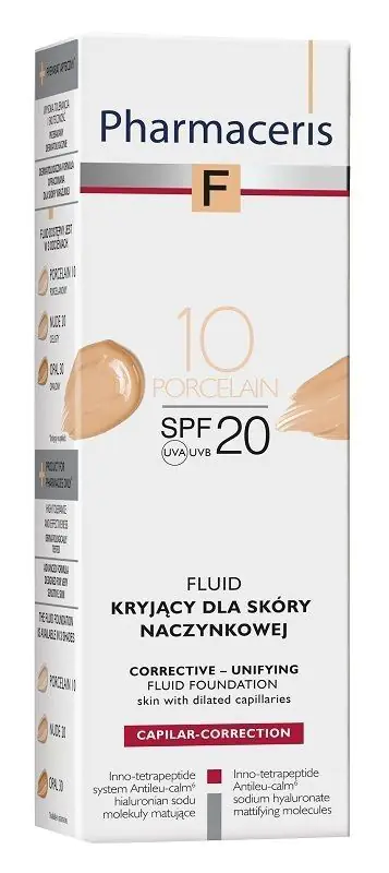 „Pharmaceris F“ kapiliarinės odos dengiamasis skystis, 10 vnt. porceliano