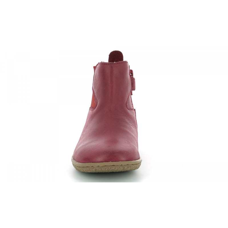 Boots cuir Vermillon