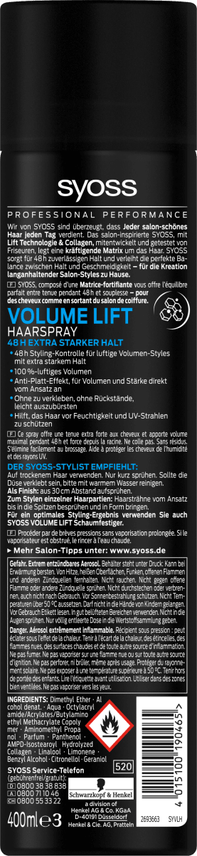 Haarspray Volume Lift, 400 ml