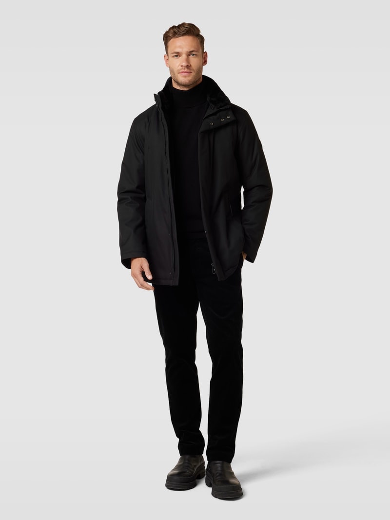 Jacke mit Druckknopfleiste Modell 'PROTECT' in schwarz