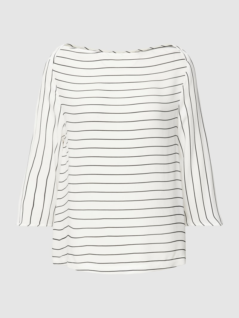 Blusenshirt mit Streifemuster in weiß