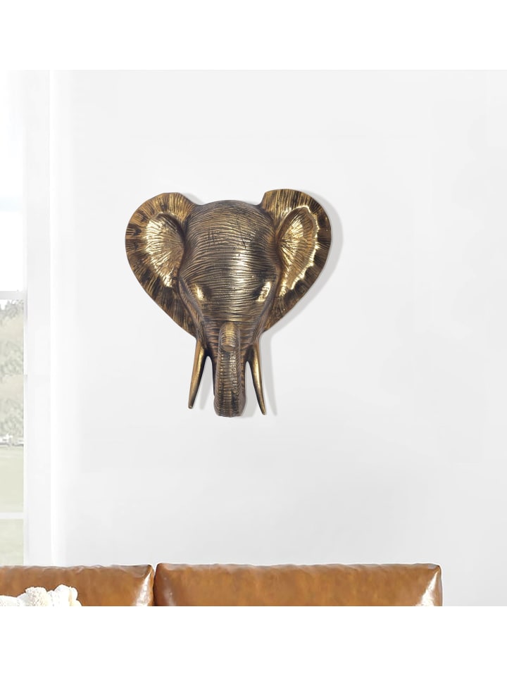 KADIMA DESIGN Wanddeko Elefant Aluminium Afrika 41 cm Tierkopf, Design günstig kaufen onesize