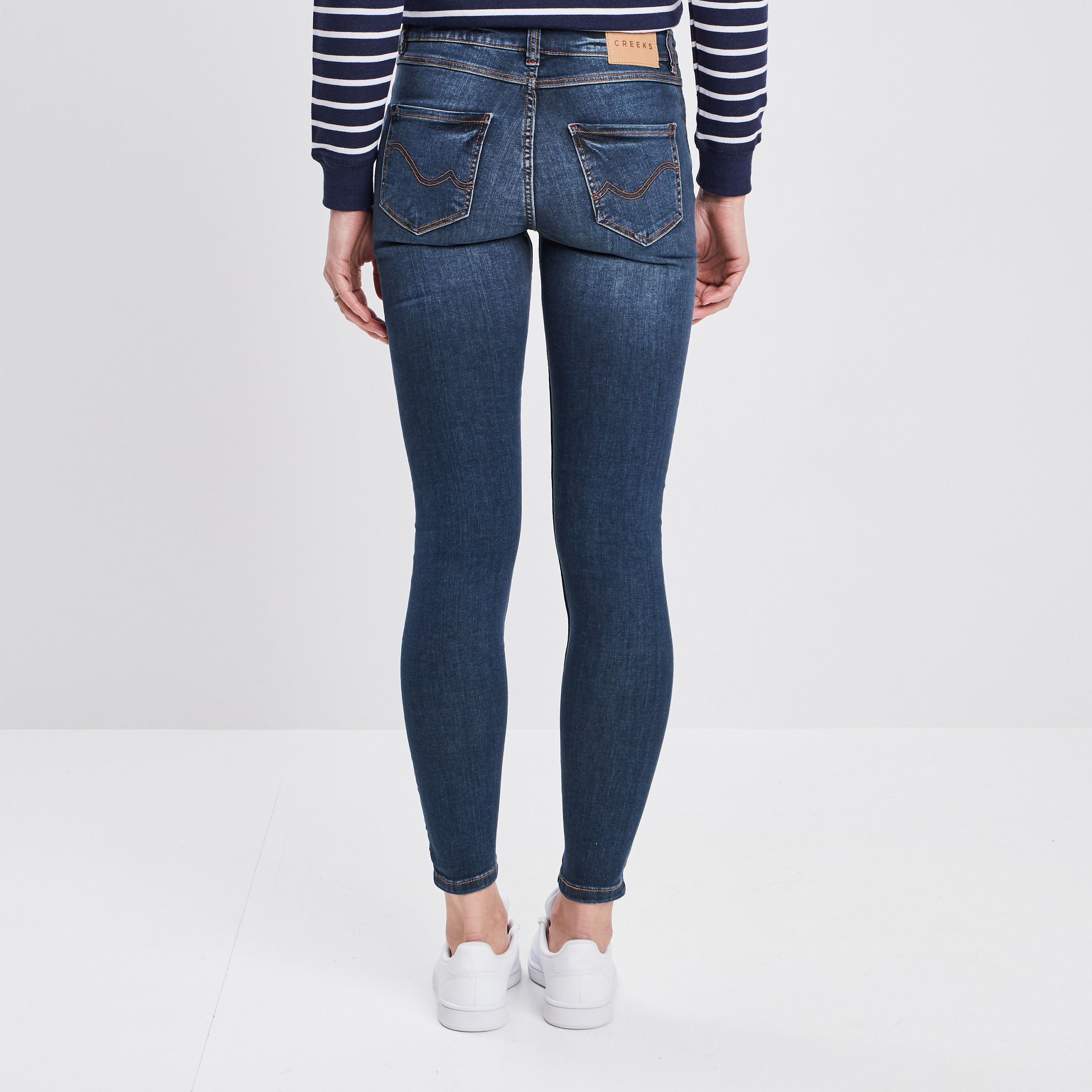 Jeans skinny délavé Creeks denim brut femme | La Halle