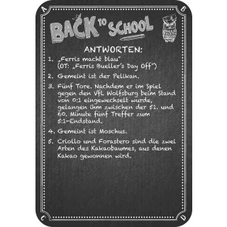 Kneipenquiz: Back to School (DE)