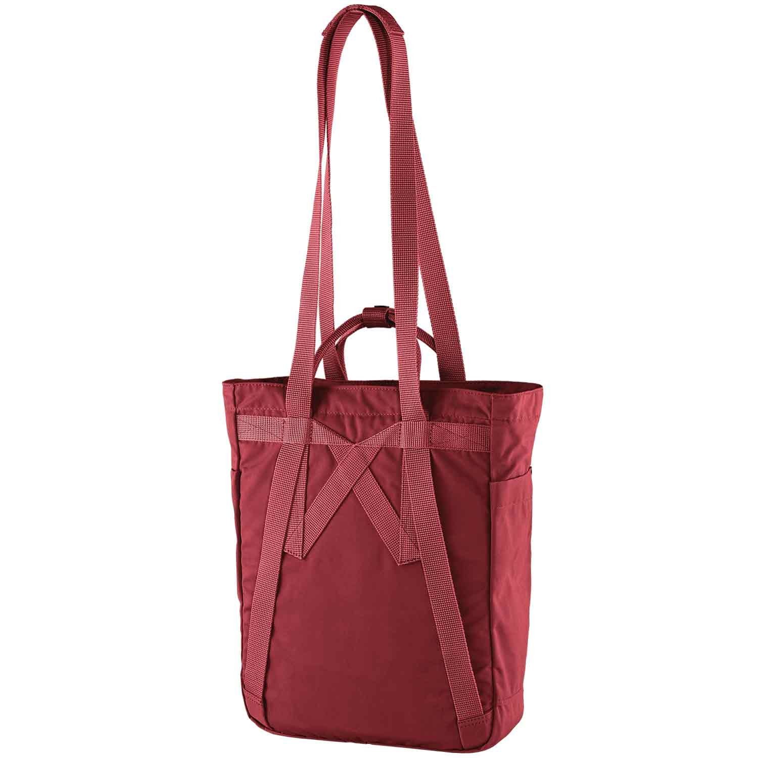 Fjällräven Umhängetasche Fjällräven Shopper/Rucksack 2in1 Kanken Totepack ox red (Stück, 1-tlg., Stück), Reißverschluss