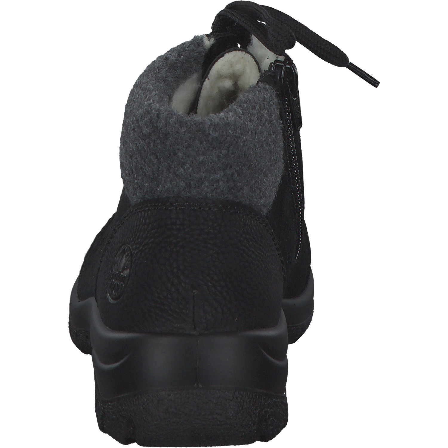 Rieker L7132, Schnürstiefel, Damen, schwarz/schwarz/anthrazit