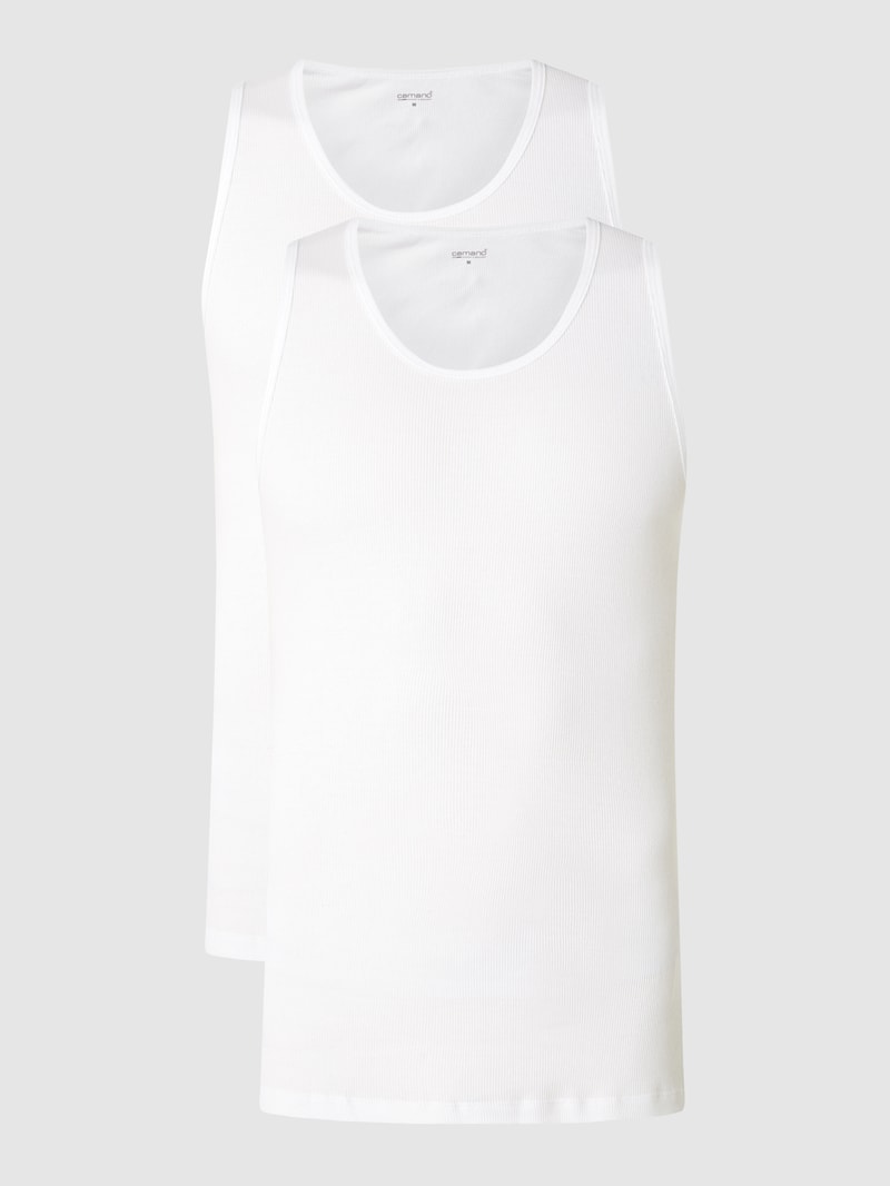 Tanktop aus Baumwolle im 2er-Pack in weiß