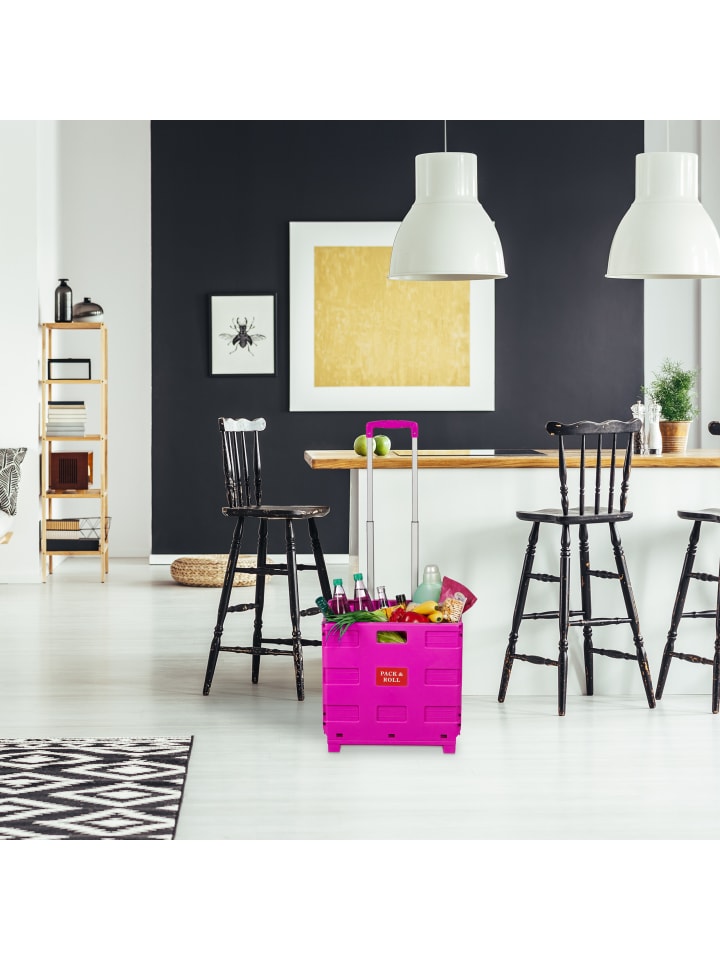 relaxdays Einkaufstrolley in Pink günstig kaufen onesize