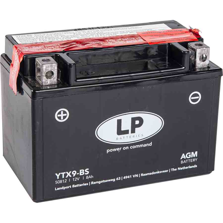 Landport YTX9-BS AGM Motorrad Batterie, 12 V 8 AH - ATU