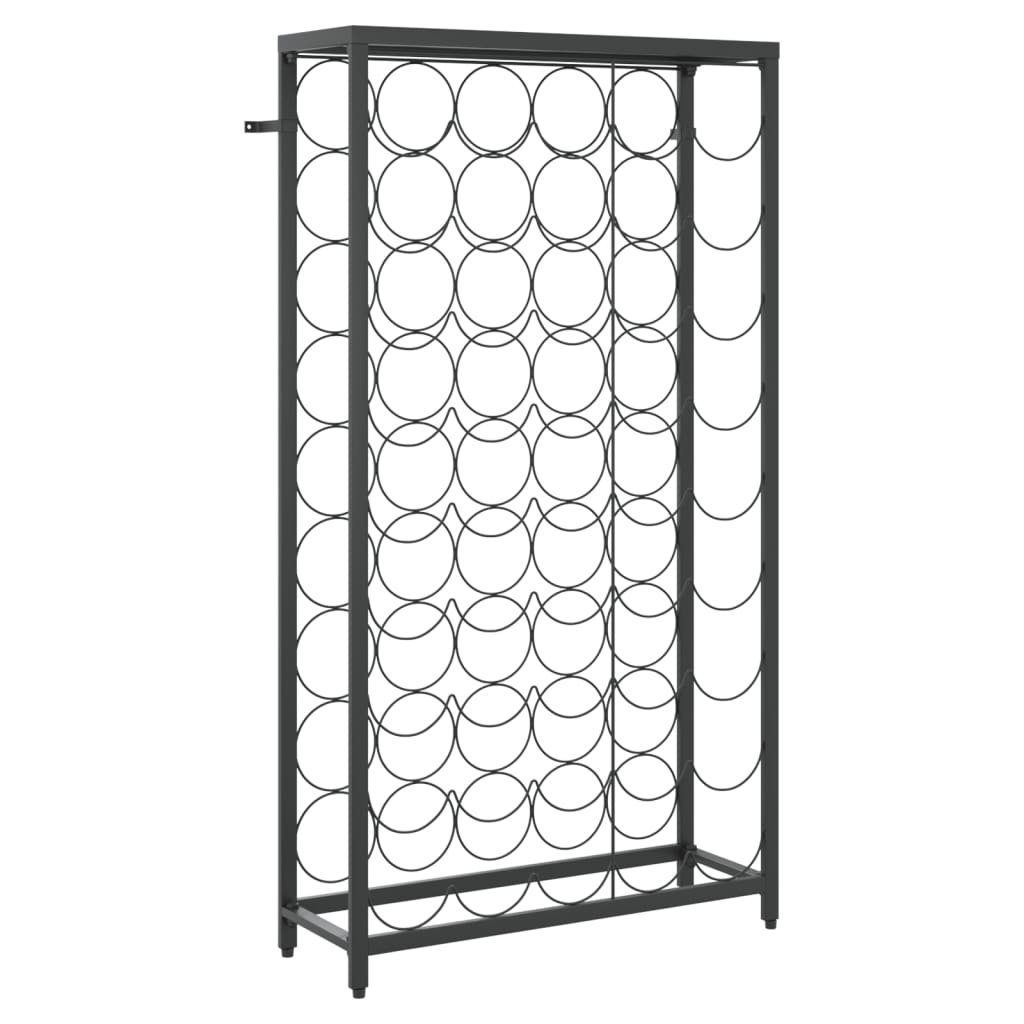 vidaXL Weinregal Weinregal für 45 Flaschen Schwarz 54x18x100 cm Schmiedeeisen