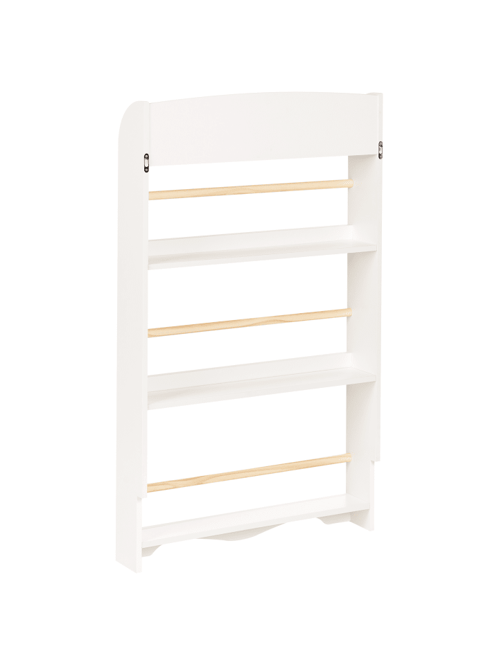 Beliani Bücherregal LILOET in Weiß/Heller Holzfarbton - (W) 60 x (H) 100 x (L) 12 cm günstig kaufen onesize
