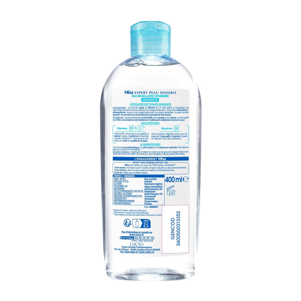 mixa Expert Peau Sensible Eau Micellaire Physiologique Apaisante