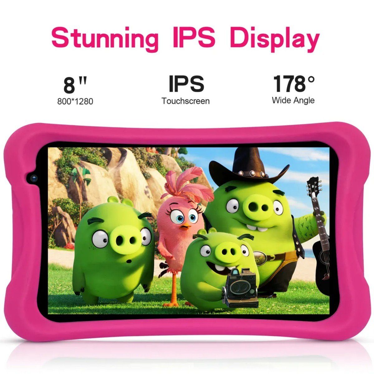 Hikeren 8 Zoll HD-IPS-Display Android 10 Kinder-Tablet,2 GB RAM 32 GB ROM Tablet (8)
