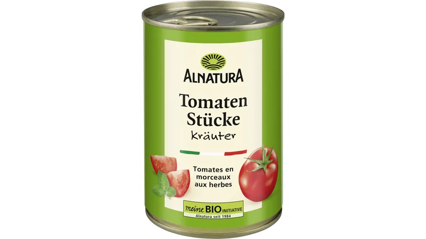 Alnatura Bio Tomatenstücke Kräuter, Dose 400 g