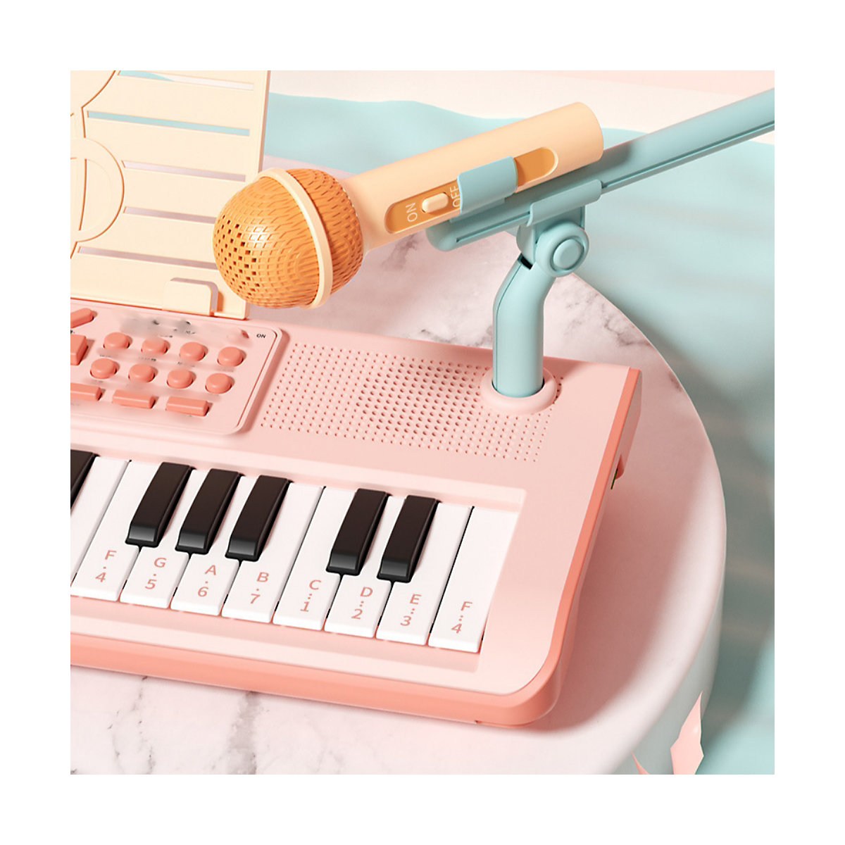 Musik elektronische Tastatur Multifunktionales spielbares Einsteiger-Musikinstrument mit Mikrofon