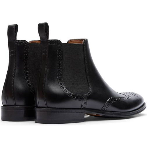 Lottusse Stiefel Aus Gebürstetem Kalbsleder In Schwarz