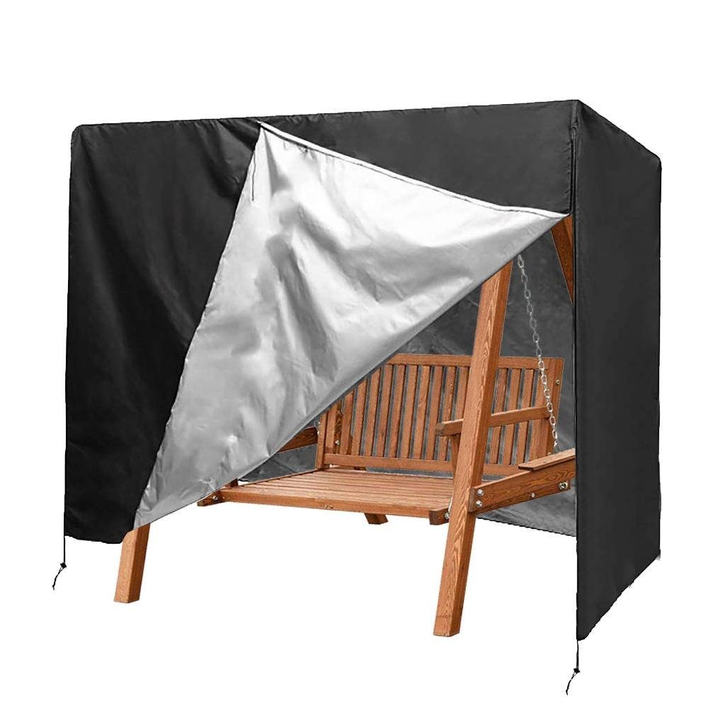 BTTO Gartenmöbel-Schutzhülle Gartenmöbel-Schutzhülle Hollywoodschaukel 3-Sitzer,1-St UV-beständig (Hollywoodschaukel-Abdeckung Wasserdicht Sonnenschutz), 220x125x170cm (LxBxH) Garten Schaukel Schutzhülle