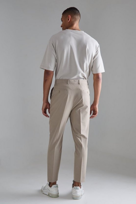 Schmale Stretch-Hose mit hohem Bund