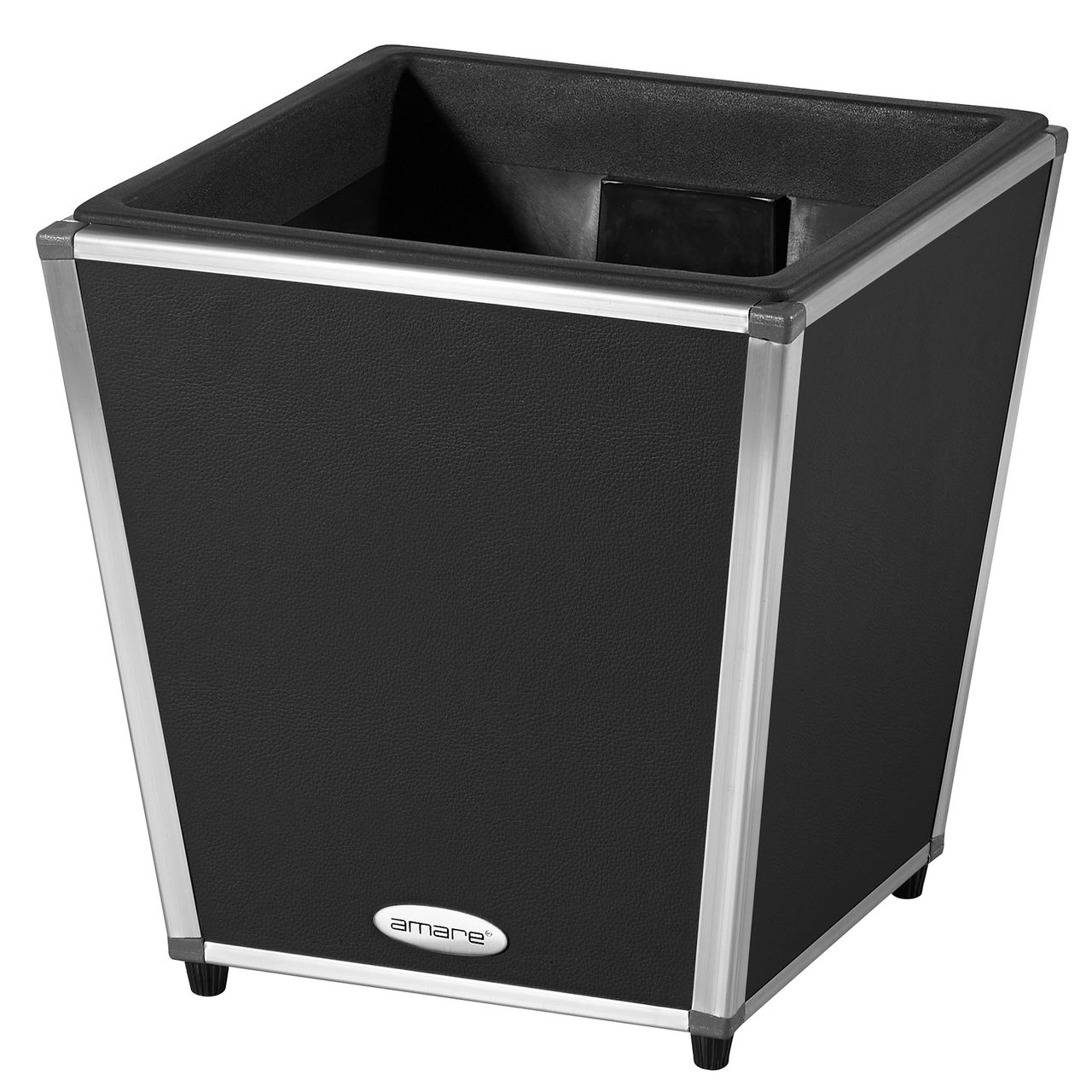 Weles AMARE Fiberglas Design Pflanzgefäß PUR 33 x 33 x 34 cm, schwarz