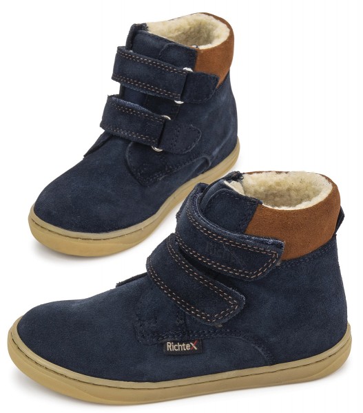 Richter ~ Winterstiefel Klett + Tex ~ Marine/Coffee